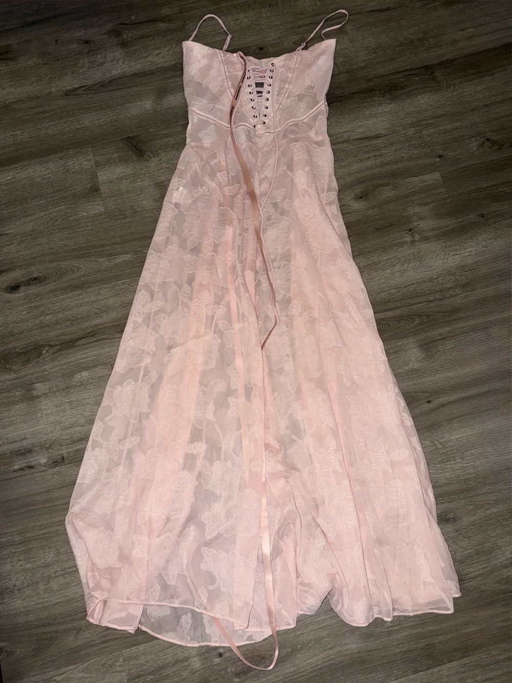 House of CB Blush Pink Lace Maxi Dress - Picture 11 of 15